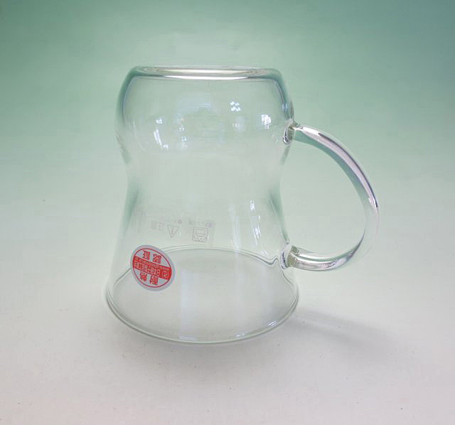 【茶漉し付きマグカップ】逸品耐熱ガラスマグカップ